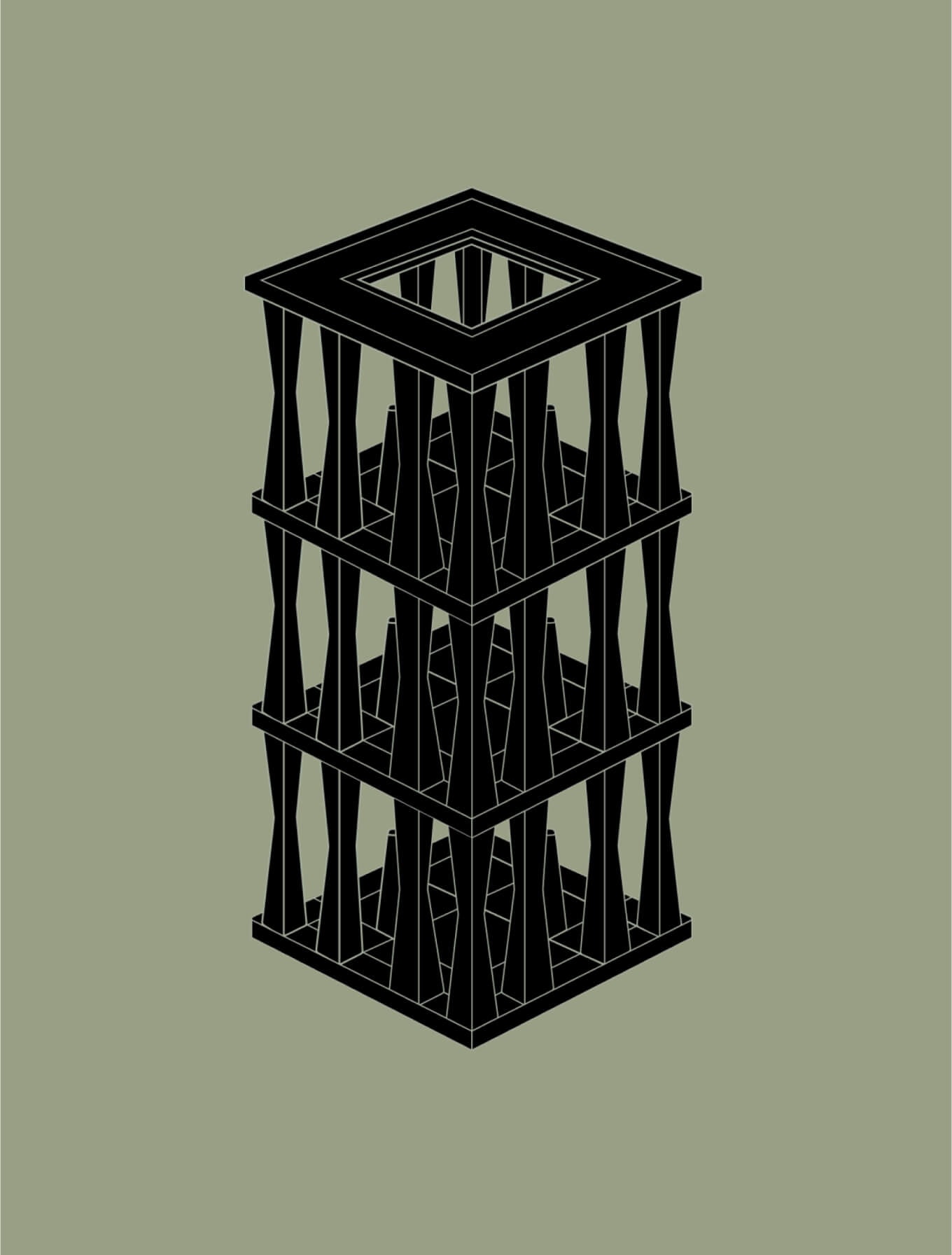 Retention crate illustration